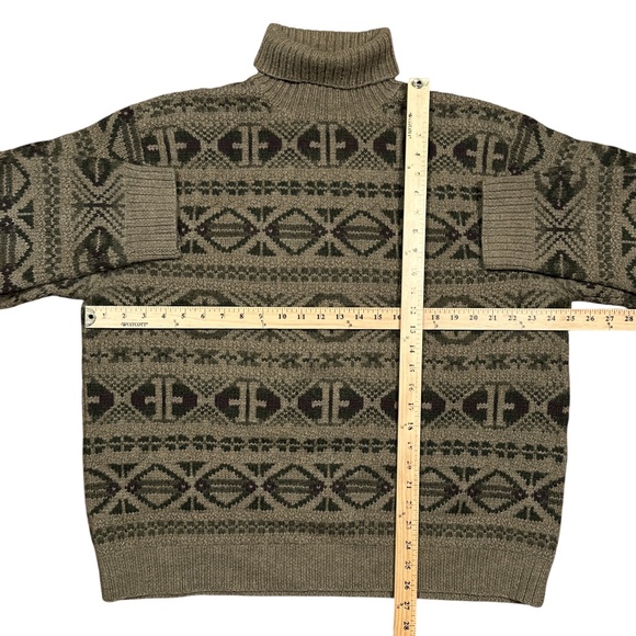 Vintage 90s Polo Ralph Lauren Fair Isle Norwegian Turtleneck Sweater Mens XL - Picture 8 of 8